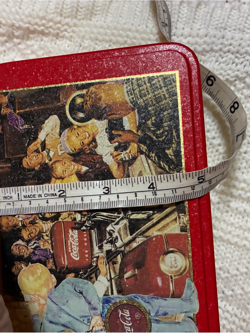 Coca Cola Red Metal Keepsake Box with Retro Diner Illustration - Picture 7 of 8